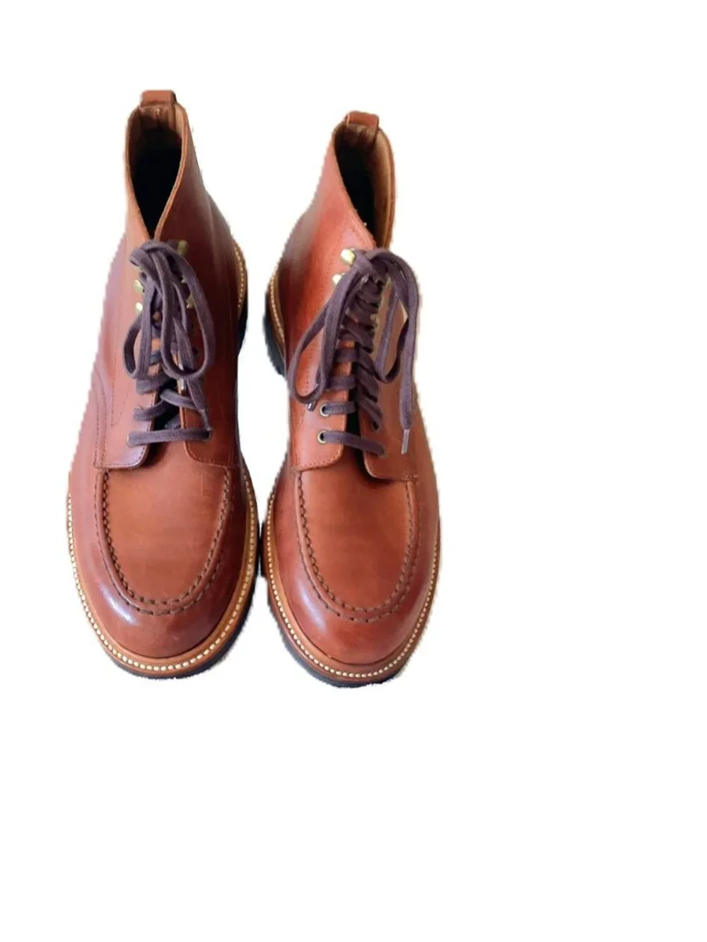 J. Crew Kenton Leather Pacer Boots Brown Men’s Size 8.5 Moc Toe C8867